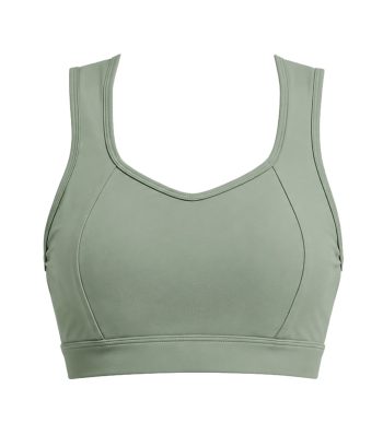 Green sports bra